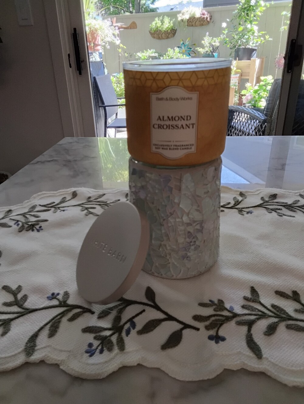 Whie Barn "Almond Croissant" 3 Wick Candle. NWT